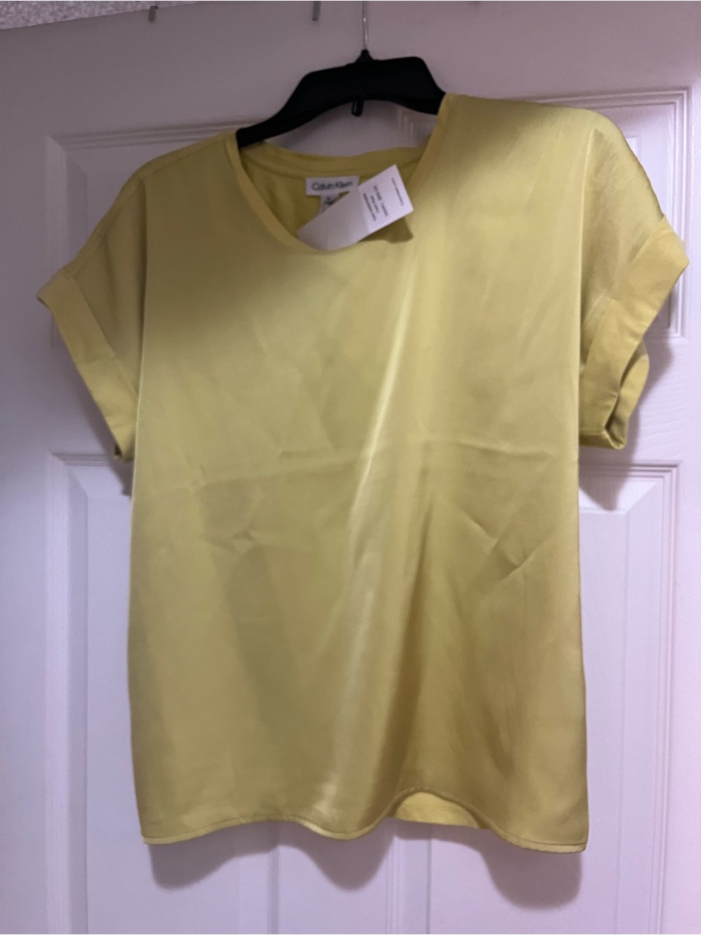 Calvin Klein Pale Yellow Short Sleeve Tee